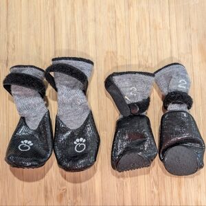 Black and Gray Dog Booties